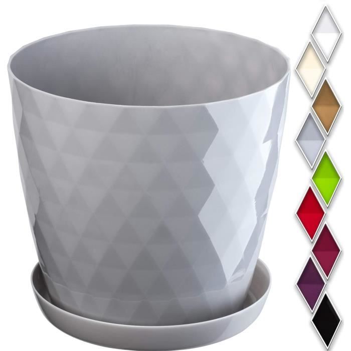 Soucoupe Cylindrique MePla Taupe 78cm - Résistante UV Intérieur Extérieur