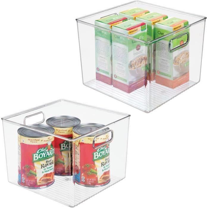 Lot De 2 Boîtes Hermétiques 3,6 L - Conteneurs Alimentaires Sans BPA, Couvercles Étanches Pour Farine/Sucre/Pâtes | Lavables & Empilables