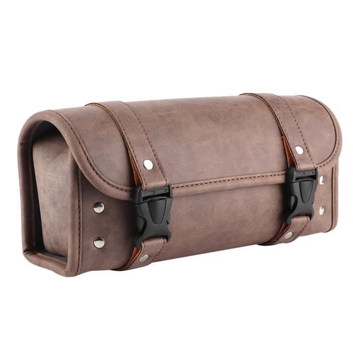 VBESTLIFE Sacoche de selle de moto Sac de Selle Lat rale en Cuir