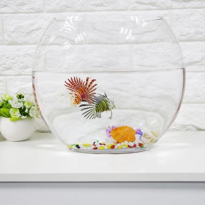 Comparer les prix de Vvikizy Faux poisson Aquarium artificiel Aquarium paysage décoration lueur Simulation animaux ornements animalerie vivarium Noir