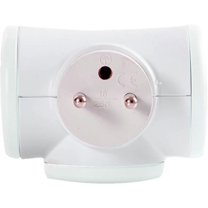 WATT&CO Bloc prise Triplite 3x16A rotatif Blanc