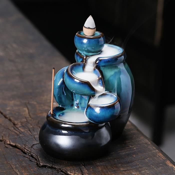 Brûleur d'Encens Bouddha - Céramique & Fumée en Cascade