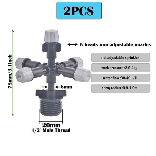 PULVERISATEUR,A-10PCS--Tête de pulvérisation'eau réglable, 10 pièces, 1