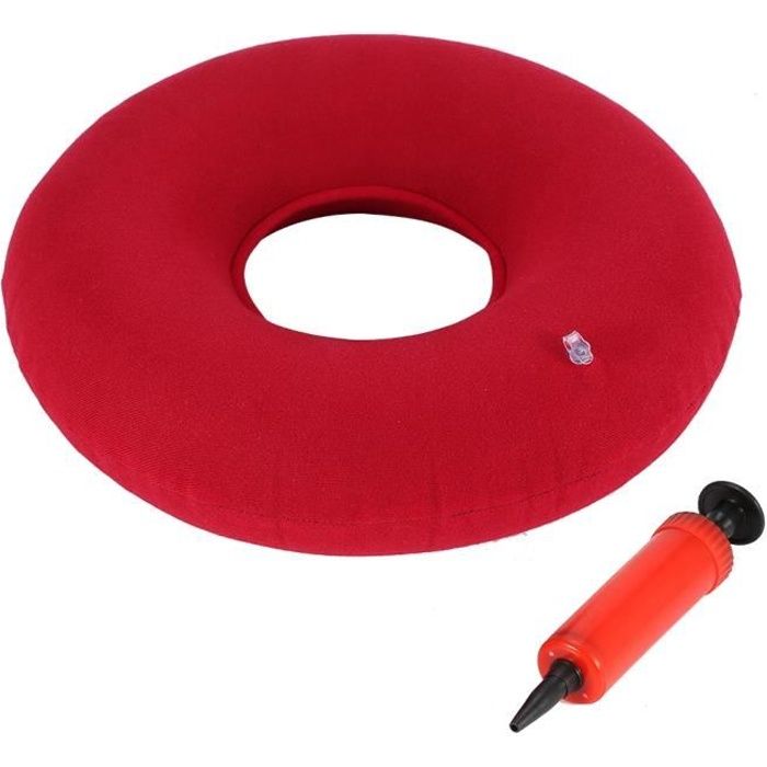 Coussin Gonflable Donut Pour Coccyx & Hémorroïdes - Confort Assise Prolongée, Bureau, Voiture, Portable (gris)