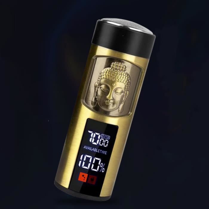 Rasoir électrique portable pour homme et femme - ZGKWL - LED - étanche - voyage - rétro or