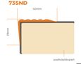 80cm profilé d'escalier nez de marche adhésif antidérapant PVC marron ND, 40 x 25 mm-1