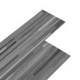 vidaXL Planches de plancher PVC autoadhésif 2,51 m² 2 mm Gris rayé  342881-1
