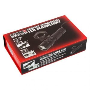 Lampe de poche tactique 1500 Lumens, Rechargeable, pistolet