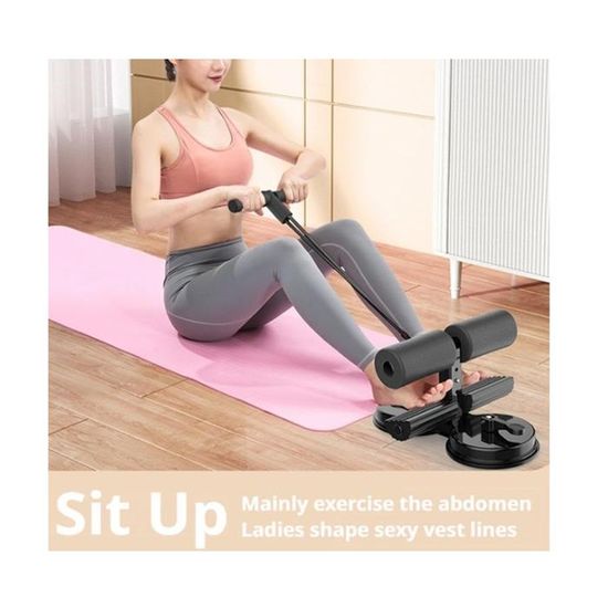 Appareil D'entraînement Abdominal Avec Ventouse – Hauteur Réglable 3 Niveaux, Bande De Résistance Incluse – Pour Home Gym, Perte De Poids
