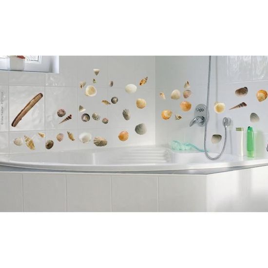 Stickers Muraux Herbe Plage - 2 Planches A4 Avec 22 Motifs Adhésifs Verts Pour Décoration Intérieure