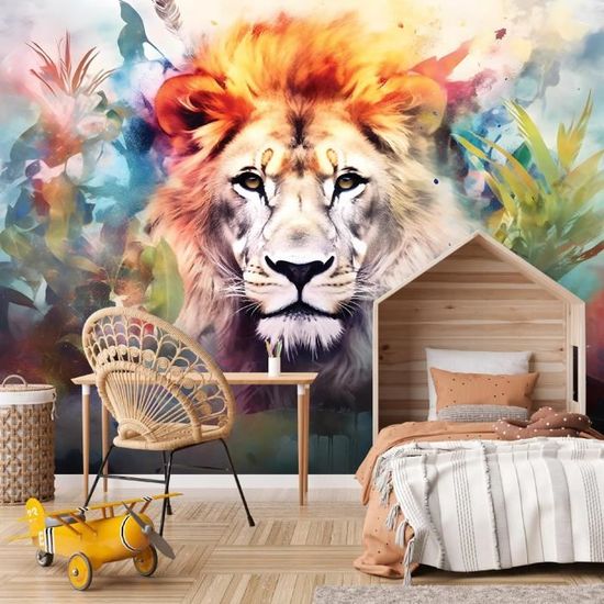 EZ.enjoy Bear Lodge Tapisserie tissée avec franges - Tenture murale - Art artisanal - Jacquard - Multifonction - Tapis de voyage doux avec franges - 127 x 152 cm