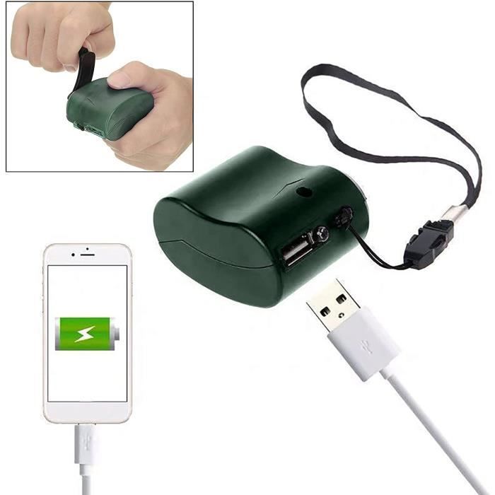 Power Bank Générateur de manivelle d'extérieur avec USB C Batterie externe  portable pour le camping, la survie, les voyages, A830 - Cdiscount  Téléphonie