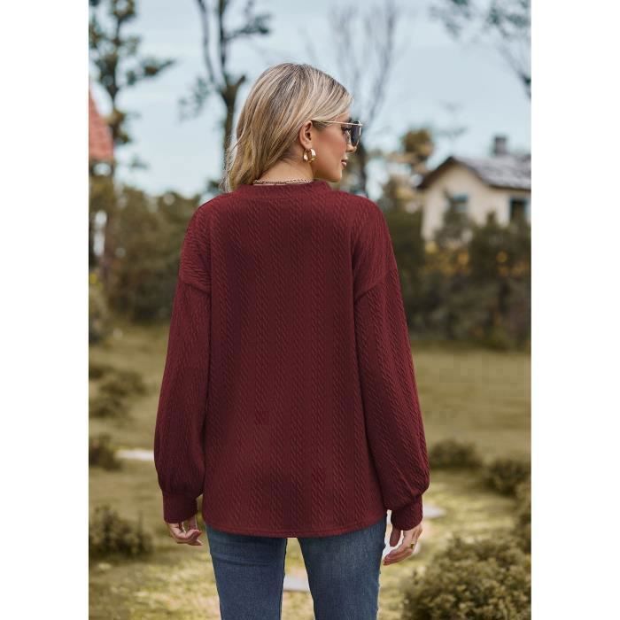 automne hiver été femmes pull tricoté à manches lo... - Grandado