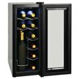 ®4461MOBIL Ergonomique Frigo à vin 35 L 12 bouteilles Affichage LCD Professionnel Décor - Cave à vin de service Cave à vin de vieill-2