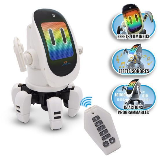 Silverlit - Ycoo Octobot - Calamar RC Programmable 360° - Sons Et Lumières - Enfant 5 Ans Et +
