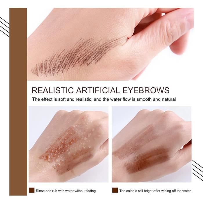 Crayon sourcils - LECOO - Set Liquide Sourcil - 5 couleurs - Étanche - Pointe fine