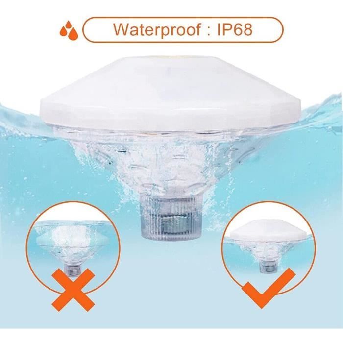 Lumière Piscine Flottante Mumisuto Solaire LED - IP67 Étanche 4 Couleurs 6 Modes