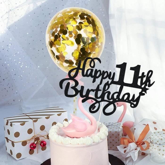 Garçon 18e anniversaire Kit de décoration de gâteau de fête du dix-huitième  anniversaire Ensemble de garniture de gâteau de joyeux anniversaire 11  pièces -  France