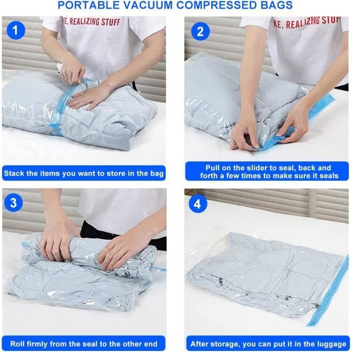 Sans Marque Sac de rangement sous vide L à prix pas cher