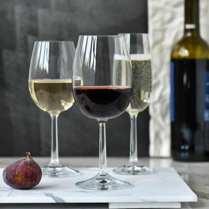 6x) Verres à Vin rouge 220ml en Cristallin KRISTA DECO - KROSNO