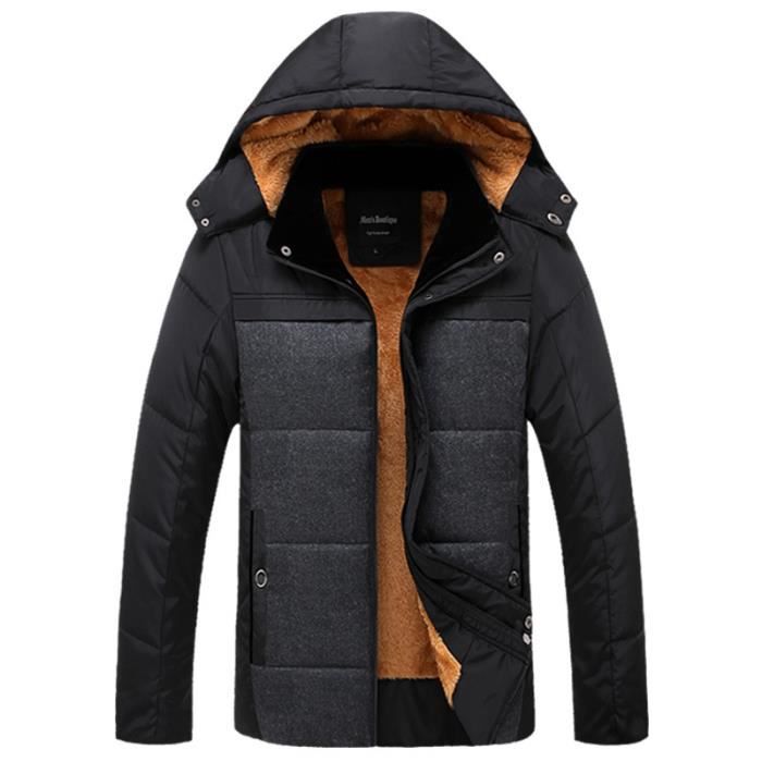 Doudoune Homme Hiver Marque À Capuche Parka Homme Manteau Veste