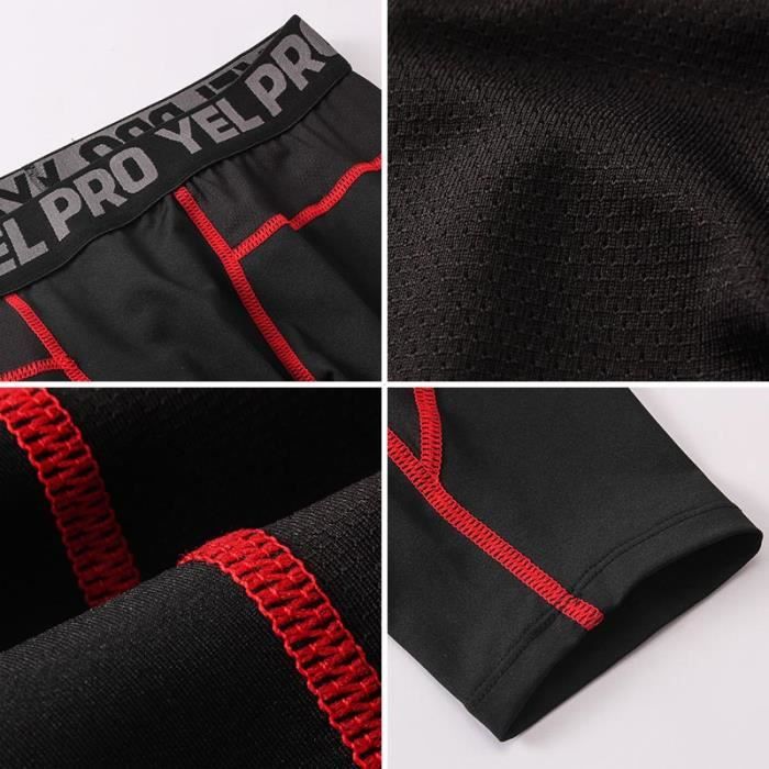 Legging De Sport Pour Homme En Coton Stretch - Avec Poche Renfort - Taille Haute - Course, Fitness, Détente - 6