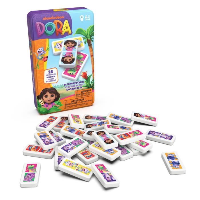 Cayro Dominos Triangulaires – 56 Pièces En Résine – 4 Supports Doubles – Boîte Métal – 2 à 4 Joueurs – 8 Ans+