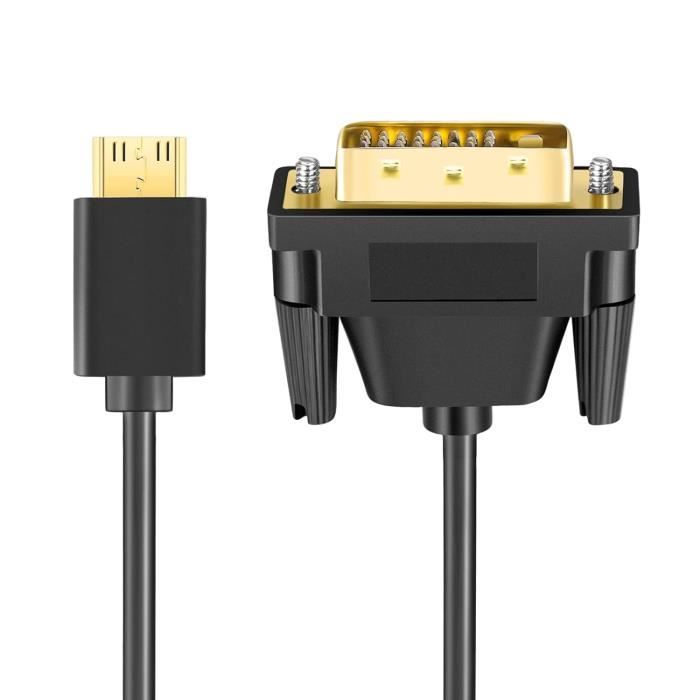 Câble Adaptateur HDMI Vers DVI 3m ACT - Support 4K 60Hz, Connecteur Plaqué Or, Pour Moniteur Et Projecteur