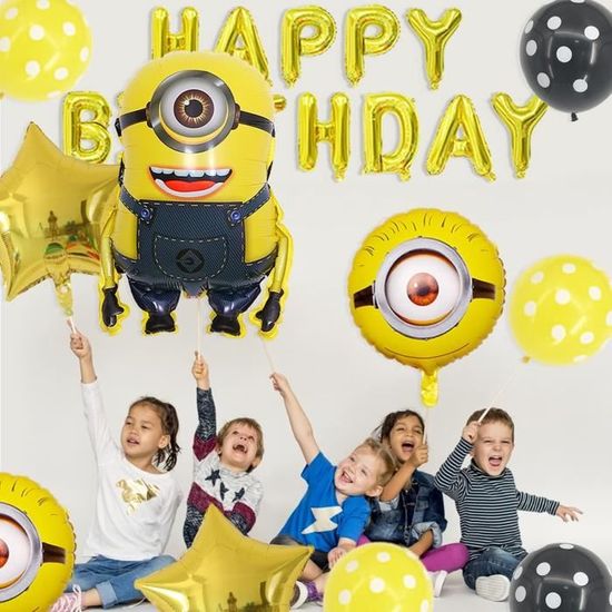 Minions Party Supplies Minions Ballons Joyeux Anniversaire Guirlande  Ballons d'anniversaire pour Enfants pour Décoration de F 448 - Cdiscount  Maison