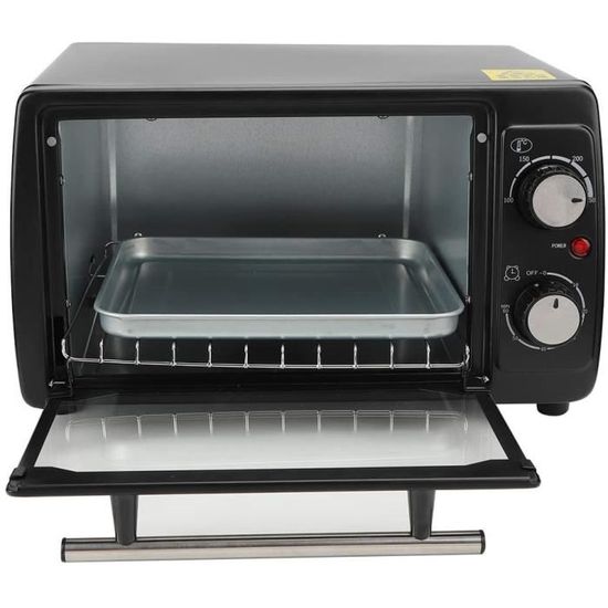 EU Plug Capacit/é de 10L Four Multifonctionnel avec Plaque de Cuisson Mini Four /à Pizza 220V 800 W 50 HZ pour Bureau Cuisine Four de Cuisson /Électrique avec Minuterie