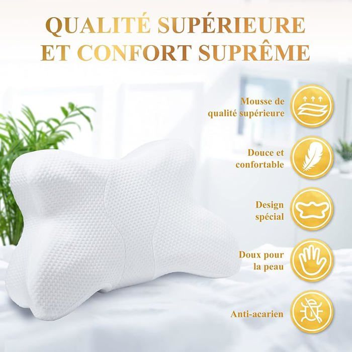 Oreiller ergonomique pour le cou et les épaules - Oreiller orthopédique