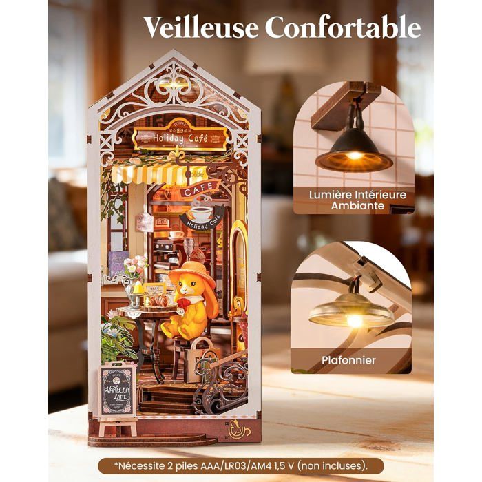 Maquette En Bois A Construire Book Nook Kit DIY Monde Magique Avec