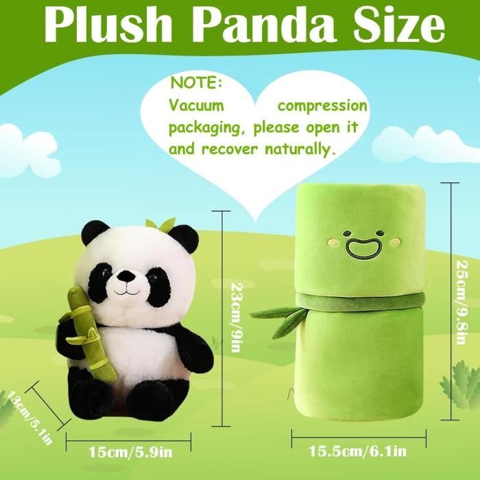 CONFO 15cm Panda Peluches avec Bambou Mignon Doux Toys Jouet De