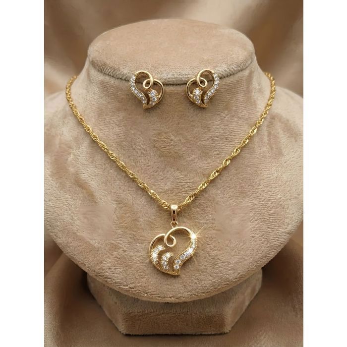 Coffret Bijoux Cœur 6 Pièces Couleur Or – Neuf Avec étiquettes, Idéal Pour Offrir