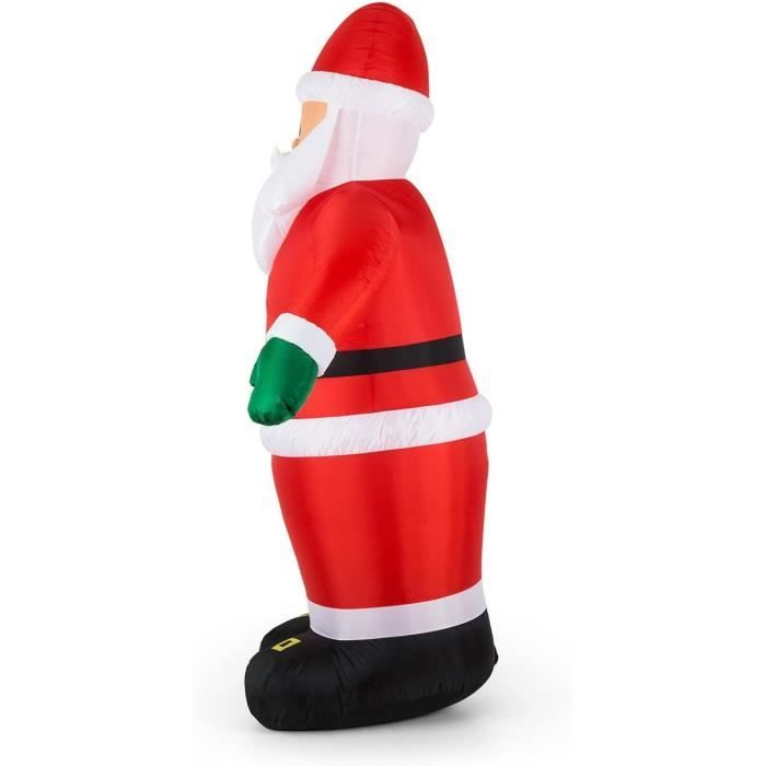 7FT Père Noël Gonflable avec Véhicules Rouge, Décorations de Noël