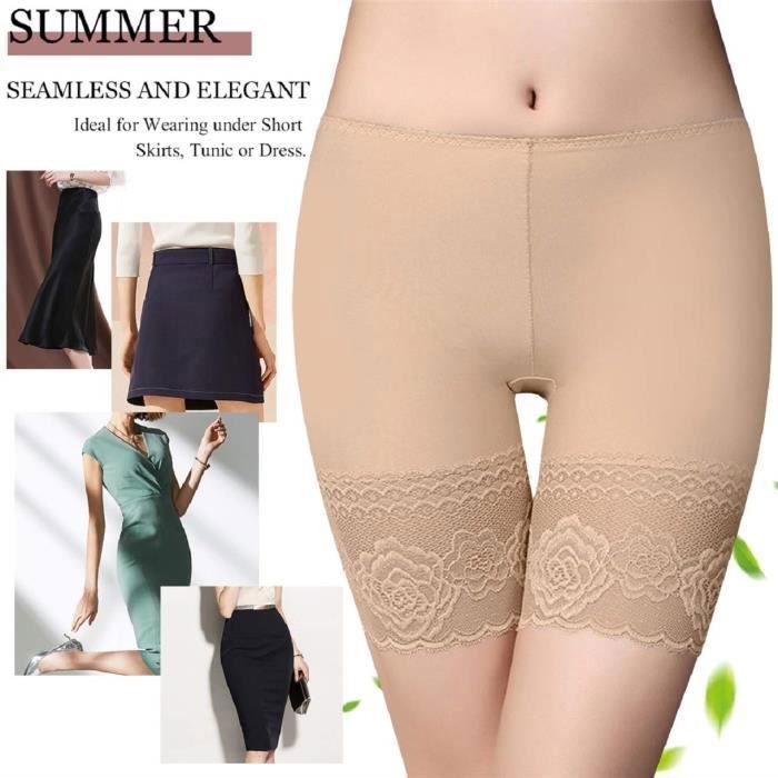 Lot de 3 Shorty Femme Culotte de Securite Dentelle Elastique Pantalon de Securite Cycliste Short Long Culottes Anti frottement Couleur de l image Cdiscount Pret a Porter