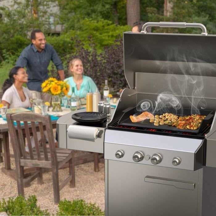 Plaque De Cuisson En Fonte Onlyfire Pour Weber Spirit - 44x25,5cm | Réversible Lisse/cannelée