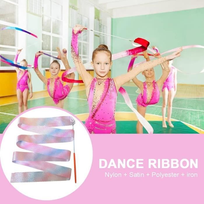 Rubans de gymnastique colorés de 4M, pour la danse, Art rythmique,  banderole de Ballet, de gymnastique, pour entraînement professionnel -  AliExpress