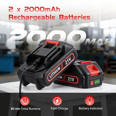 Clé à Cliquet Sans Fil 18V – 3/8 Pouce, 90 Nm, 2 Batteries, Rouge, Autojare