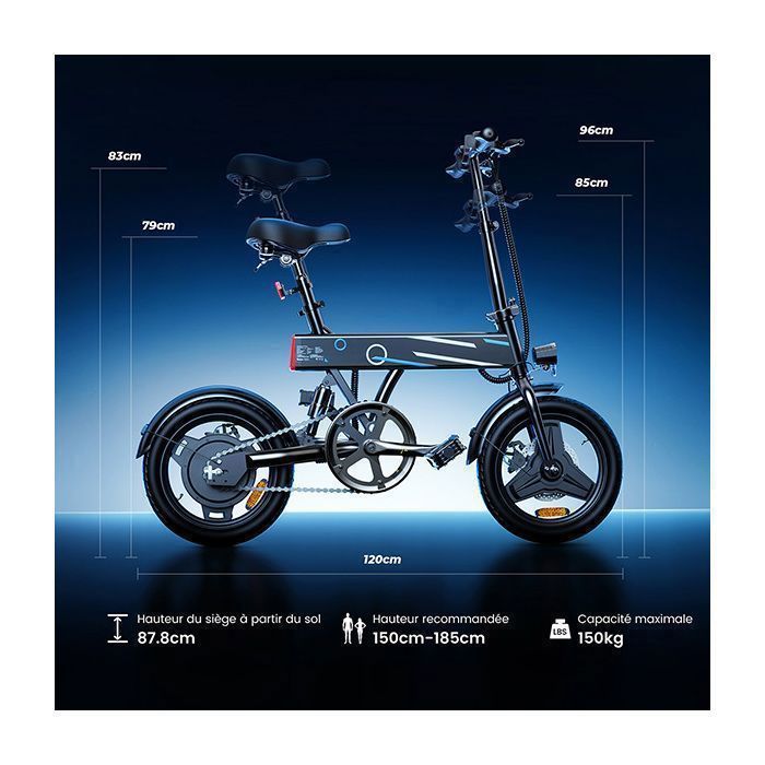 Vélo électrique pliable léger EB1 14