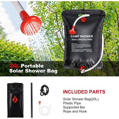FENSAN Sac de douche solaire portable, 20 L, chauffage solaire