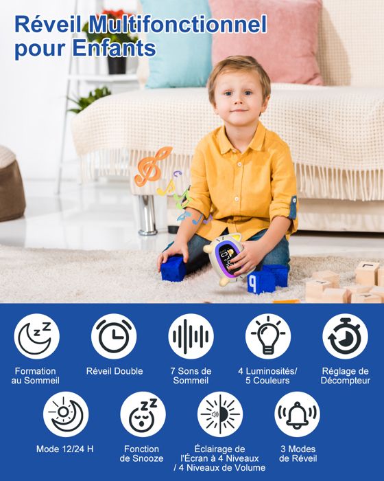Petit Réveil De Chevet Tout Mignon En Forme De Chat, Pour Chambre, Bureau Ou étude – Super Déco Rigolote Pour Enfant Ou étudiant (jaune, 12 Cm)