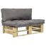 Canape De Jardin Moderne Palette Avec Coussins Gris Pinede Fsc Achat Vente Salon Bas De Jardin Canape De Jardin Moderne Cdiscount