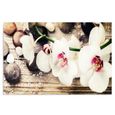 Décoration Murale Orchidées Zen 80x60 cm Artistique Photographie Impression sur Toile pour la Maison Salon-0