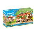 PLAYMOBIL - 70510 - Box de poneys et roulotte - Playmobil Country - Avec 3 personnages et 2 poneys-0