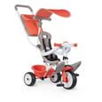 Tricycle évolutif Baby Balade Rouge - Smoby - 3 roues - Guidage parental - Roues silencieuses-0