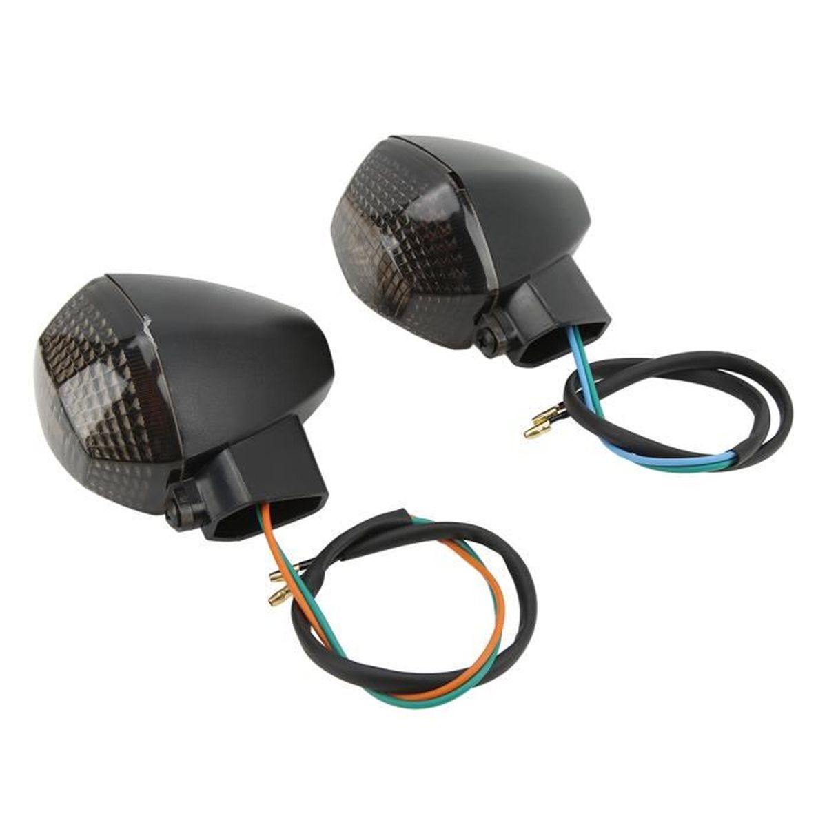 Clignotants Moto LED Goutte D'eau - Lot De 2 (gauche/droite) - 12V Ambre - Universel