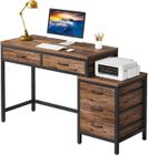 Tribesigns Bureau d'ordinateur, Table de Bureau avec 5 Tiroirs, Bureau Informatique avec Armoire à tiroirs réversible pour la