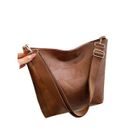 Sac à Main Bandoulière Femme En Cuir Marron - Grande Capacité, Fabrication Française, Neuf Avec étiquette