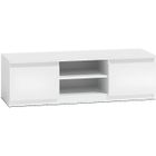 CDF TIVOLI - Meuble bas TV contemporain 120x40x36 salon/séjour 2 niches+2 portes - Rangement moderne matériel télé/audio/video/gaming